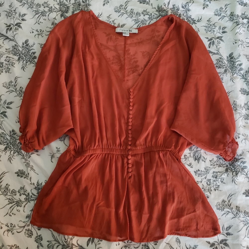 Two Forever 21 Blouses